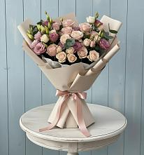 Букет цветов из:  Розы и Лизиантусы #REPLACE_PRED# Саввино