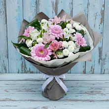 Букет цветов из:  Герберы, Альстромерии и Хризантемы в Саввино