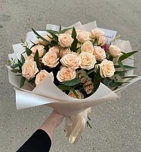 Букет Кремовые розы Латте в Саввино