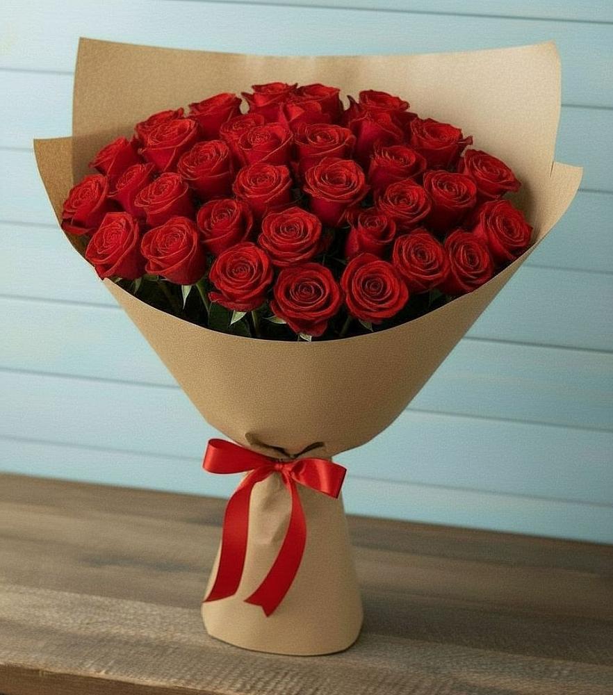 Букет Красные розы Милано в Саввино