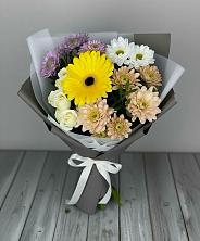 Букет цветов из:  Розы, Герберы и Хризантемы в Саввино