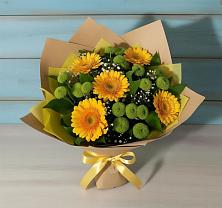 Букет цветов из:  Герберы и Хризантемы в Саввино