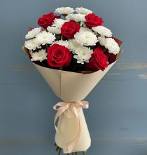 Букет цветов из:  Розы и Хризантемы в Саввино