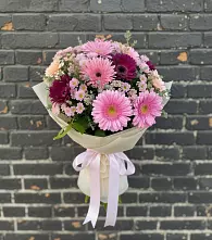 Букет цветов из:  Герберы и Хризантемы в Саввино