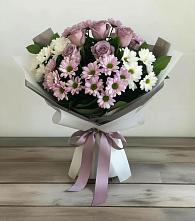 Букет цветов из:  Хризантемы и Розы в Саввино