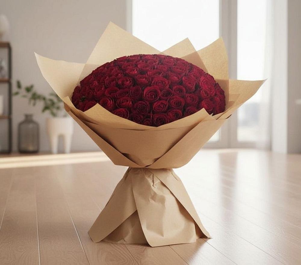 Букет 101 Красная роза в Саввино