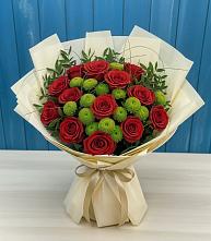 Букет цветов из:  Розы и Хризантемы в Саввино