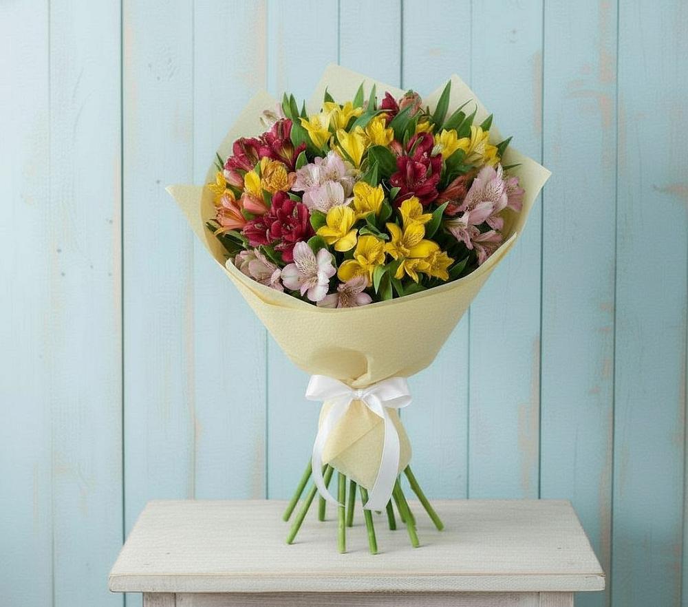 Букет цветов из: Альстромерии в Саввино