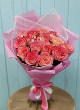 Букет 15 Розовых роз Равель #REPLACE_PRED# Саввино