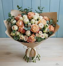 Букет цветов из:  Альстромерии и Розы #REPLACE_PRED# Саввино